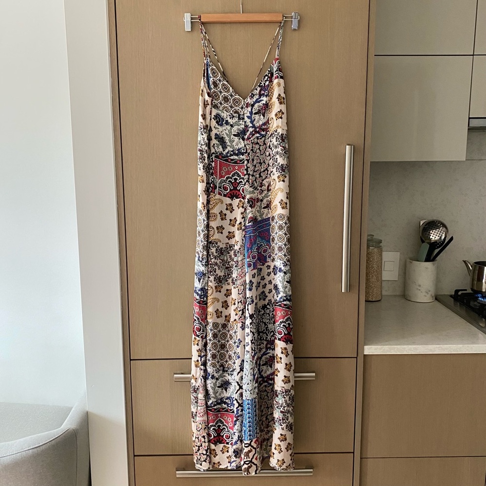 Zara patchwork printed jumpsuit - Picture 2 of 6